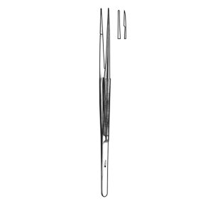 Sklar Micro Dressing Forceps with Diamond Jaws, Straight, 6mm x 0.4mm Jaw - 6'