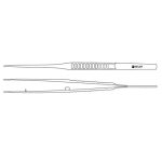 Sklar Micro Forceps, Flat Thumb Handle, Straight Blunt Tip - 9-1/2'