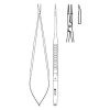 Sklar Micro Needle Holder, Straight Flat Handle, Slightly Curved Tip, without Lock - 8'