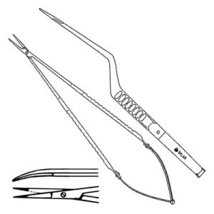 Sklar Scissors Straight Flat Handle, Curved Tip, Toothed Blades - 8'