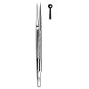Sklar Micro Forceps, Ergonomic Handle, DeBakey Style Atraumatic, Diamond Coated Jaws, 1mm x 0.5mm - 8-1/4'