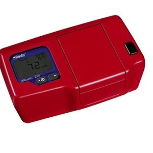 HemoCue Albumim 201 Analyzer w/ 50 Ct Urine Albumim Microcuvettes & 2 Vials of AlbuTrol, Low Level (Overnight Shipping)