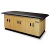 Hausmann A9067 Cabinet Treatment Table with Closed Shelf Storage