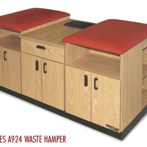 Hausmann Quick-Ship 2-Seat Taping Station with Hamper