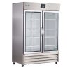 49 cu ft Glass Door Stainless Steel Refrigerator - Hydrocarbon (Temperature Range: 1°C to 10°C)