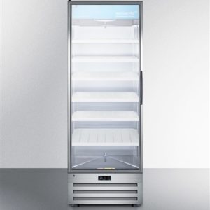 AccuCold 17 cu ft Glass Door Pharmacy Storage Refrigerator, Left Hand Door - Auto Defrost (Temperature Range: 2°C to 8°C)
