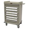 Harloff Medication Cart, Aluminum Cassette, Optimal 24 Bin with Key Lock
