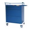 Harloff Universal Line Medication Cart, Aluminum, Four Drawers with Key Lock
