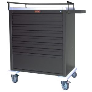 Harloff Medication Cart, Universal Line, Eight Drawers with Key Lock, Standard Package