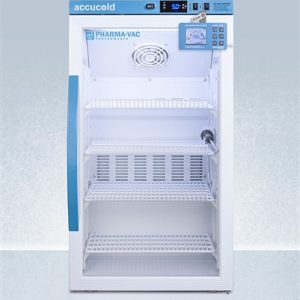 Accucold 3 cu ft Counter Height Vaccine Refrigerator w/ Glass Door & Digital Data Logger (Temperature Range: 2°C to 8°C)