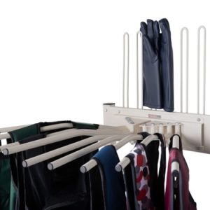 Techno-Aide Mobile Apron and Glove Rack