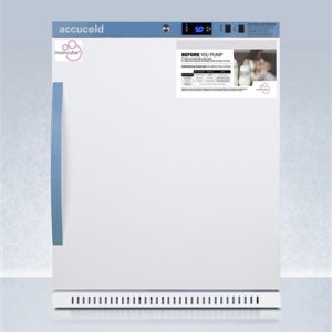 Accucold 6 cu ft ADA Height Breast Milk MOMCUBE Built-In All-Refrigerator w/ Solid Door & Interior Locking Compartments (Temperature Range: 33°F to 40°F)