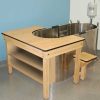 Hausmann AT815 Whirlpool Table with Two-Shelf Cabinet