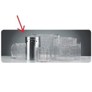 Large Vertical Solid Stainless Steel Container (Basket) for 2840ELV/C