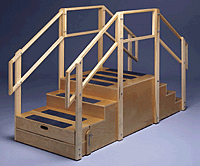 Bailey Training Stairs, 30' Wide, Straight, Raised Height