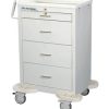 Lakeside 4 Drawer Medication Cart with Key Lock