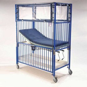Crib, Child Klimer, Crank Fowler, 30 x 60, Chrome