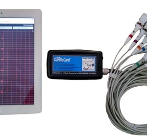 Ipad & Iphone EKG CardioCard Mobile ECG machine (iPad & iPhone Version) w/10 Lead Patient Cable, Wireless