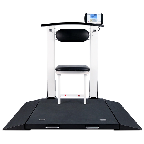 Detecto Wheelchair Scale - Portable - Digital - Folding Column and Seat 1 Detecto Wheelchair Scale - Portable - Digital - Folding Column and Seat