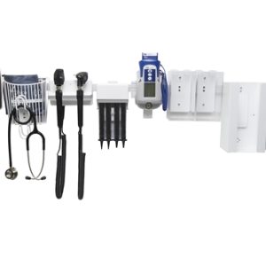 Fairfield Rail-Mounted Diagnostic Station with Ophthalmoscope, Otoscope, Specula Dispenser, Aneroid, Oral Thermometer