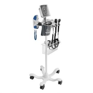Rollstand-Mounted Diagnostic Station with Ophthalmoscope and Otoscope