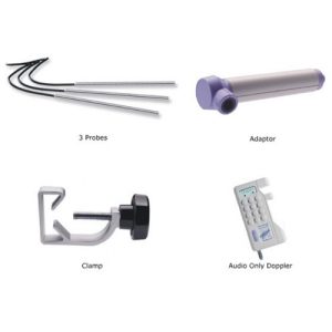 Starter Pack: D900 Doppler, Adapter, Clamp & 3 Probes (hospital use only)