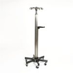 Mid Central Medical Lift Assist Stainless Steel IV Pole - 8 Hook
