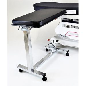 Mid Central Medical Mobile Base Arm and Hand Hourglass Shape Table