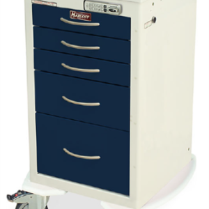 Harloff M-Series Short Mini Width Cart with 5 Drawers and an Electronic Pushbutton Lock
