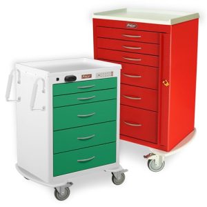 Harloff M-Series X-Short Treatment Cart, Four Drawers with Key Lock