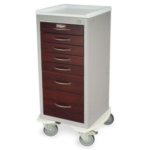 Harloff M-Series Modular Medical Cart, Seven Drawers with Breakaway Lock