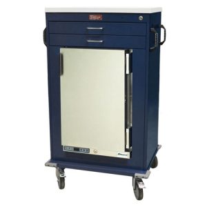 Harloff MH Cart, 1.8 Cubic Feet Medical Grade Refrigerator, Two Drawers with Key Lock
