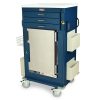 Harloff Large MH Cart, 1.8 Cubic Feet Medical Grade Refrigerator, Three Drawers with Breakaway Lock