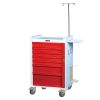 Harloff MR-Conditional Emergency Cart, Seven Drawers with Breakaway Lock, Accessory Package