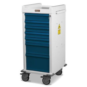 Harloff MRN7K, MRI Anesthesia Cart, Narrow, Seven Drawers with Key Lock, Standard Package