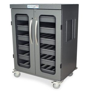 Harloff IntraOcular Lens Storage Cart with Tempered Glass Window and 2 Key Locking Doors