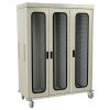 Harloff Triple column Medical Storage Cabinet, Tempered Glass Doors, H+H Panels with Key Lock