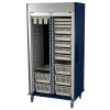 Harloff Double Width Column Medical Storage Cabinet, Steel Side Panels with Key Lock