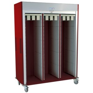 Harloff Triple Column Medical Storage Cabinet, Catheter, Left Column with H+H Panels, Key Lock