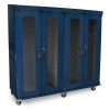 Harloff Quad Column Medical Storage Cabinet, Right with H+H Panels, Shelves and Tempered Glass Doors with Key Lock