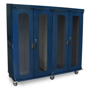 Harloff Quad Column Medical Storage Cabinet, H+H Panels, Shelves and Tempered Glass Doors with Key Lock