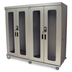 Harloff Quad Column Medical Storage Cabinet, Left with H+H Panels with Two Keypad Electronic Locks