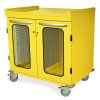 Harloff MSPM42-00GE, Half Height Double Column Medical Storage Cabinet, Tempered Glass, Basic Electronic Pushbutton Lock with Key Locks