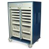 Harloff MSPM62-00TK Three Quarter Height Double Column Medical Storage Cabinet, Tambour Doors, Key Lock