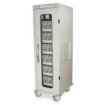 Harloff MSPM81-00GEK, Single Column Medical Storage Cabinet, Tempered Glass Doors, Keypad Electronic Lock with Key Lock