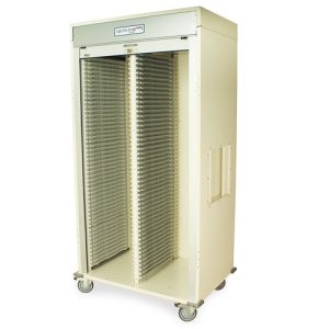 Harloff MSPM82-00TK Double Column Medical Storage Cart, Tambour Door, Key Lock