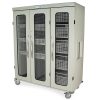 Harloff MSPM83-00GE, Triple Column Medical Storage Cabinet, H+H Panels, Tempered Glass Doors with Basic Electronic Pushbutton Locks with Key Lock