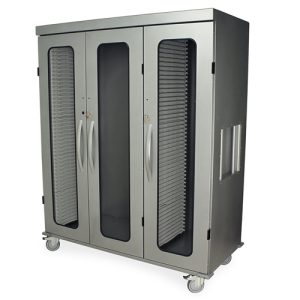 Harloff MSPM83-R0GK, Triple Column Medical Storage Cabinet, Right Column with H+H Panels, Tempered Glass, Key Lock
