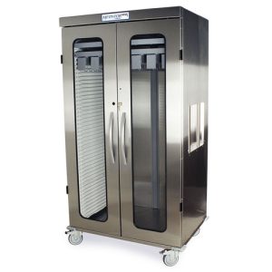 Harloff MSSM82-20GK Double Column Medical Storage Cabinet, Stainless Steel, H+H Panels, Tempered Glass and Double Doors with Key Lock