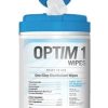 OPTIM 1 One-Step Disinfectant Wipes, Regular, 6' x 7', 160 Sheets (12 Cases)